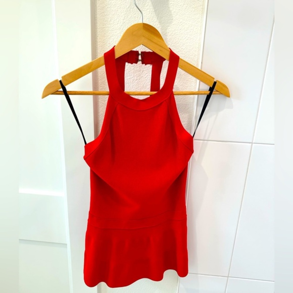 Red Bandage Peplum Top Bebe